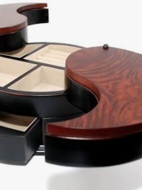 Genuine BOMBAY & COMPANY Black Mahogany YIN YAN Jewelry Organizer Box